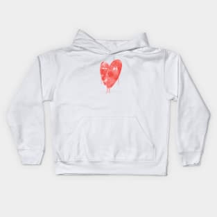 Love the tired red heart shape Kids Hoodie